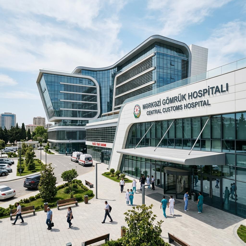 Surgical team using modern medical devices in a hospital operating theater in Azerbaijan